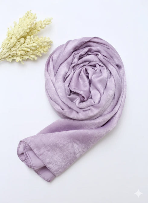 Velvet Silk Hijab - Ash Pink