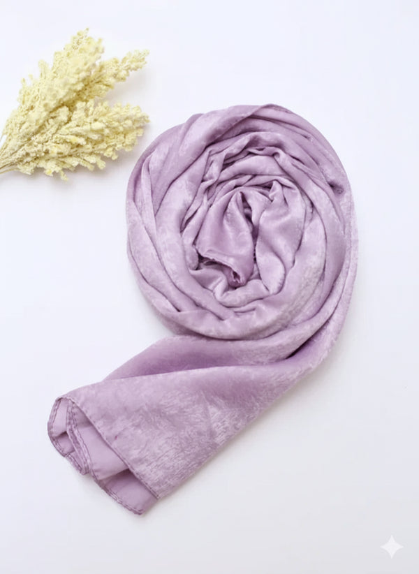 Velvet Silk Hijab - Ash Pink