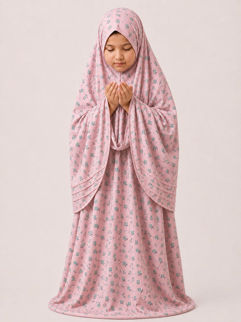 Namaz Chadar - Kids- Samaira-Baby Pink