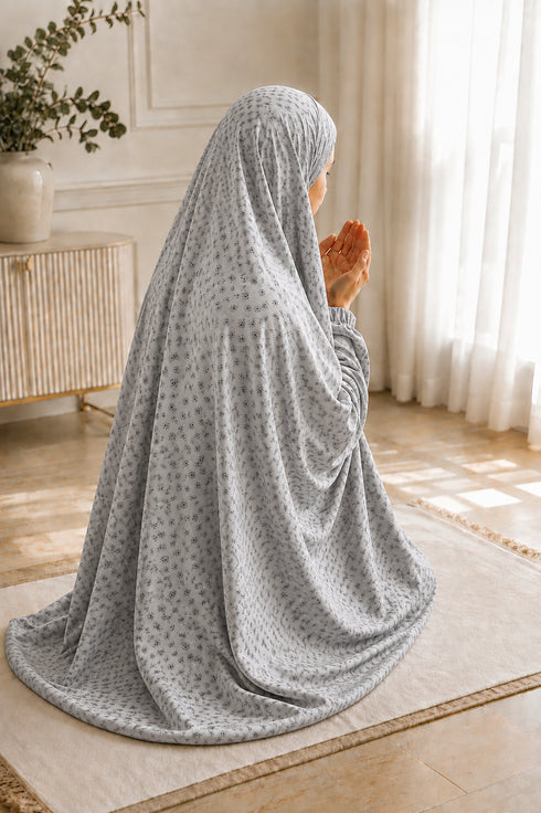 Namaz Chadar -Saba-Silver Grey