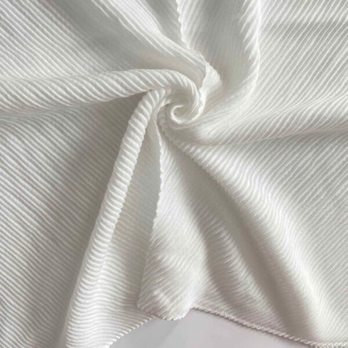 Crumpled Lawn Hijab - White