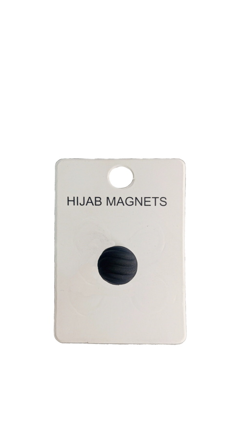 Metallic Hijab Magnet -Matt Wave - Black