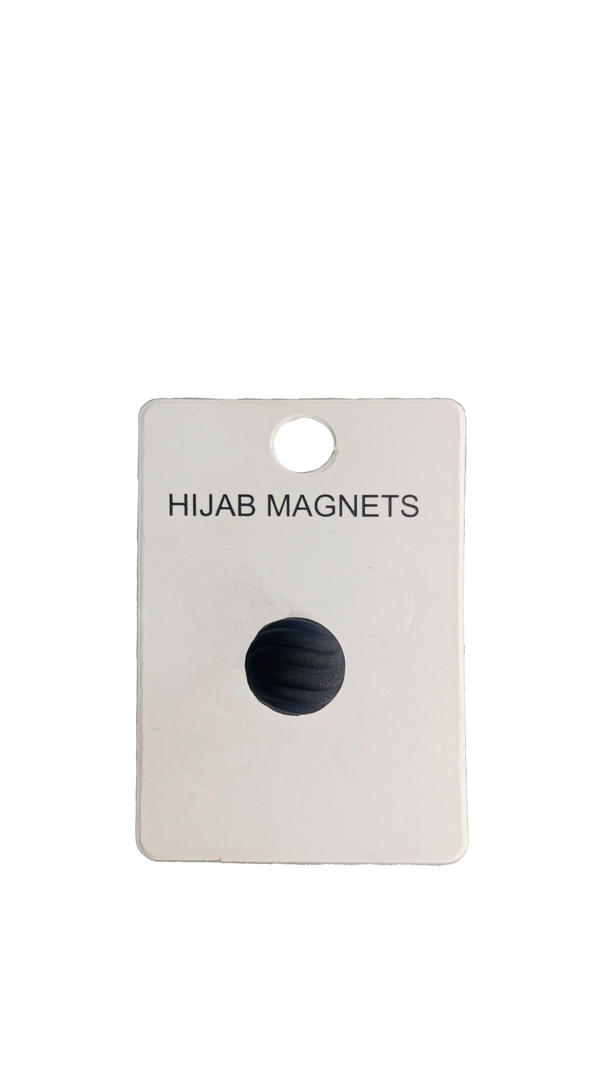 Metallic Hijab Magnet -Matt Wave - Black