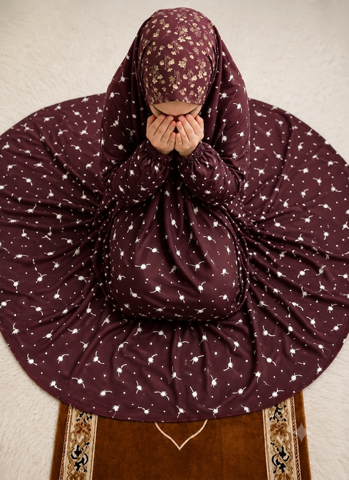 Namaz Chadar - Zoe - Maroon