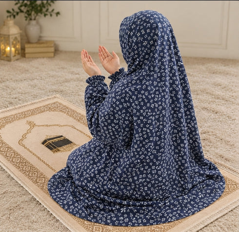 Namaz Chadar - Kids- Mehek-Navy Blue