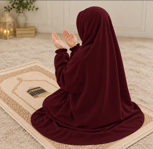 Namaz Chadar - Kids- Dark Maroon