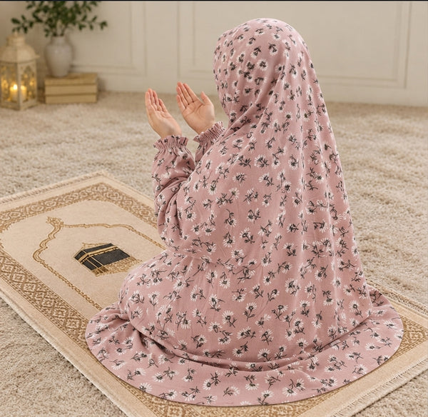Namaz Chadar - Kids- Jasmine-Pink Mist