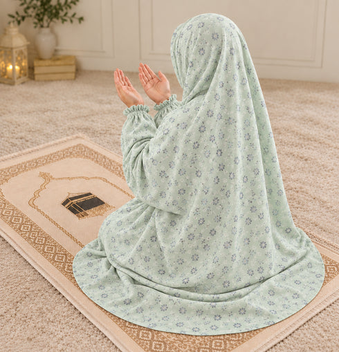 Namaz Chadar - Kids- Samaira- Green