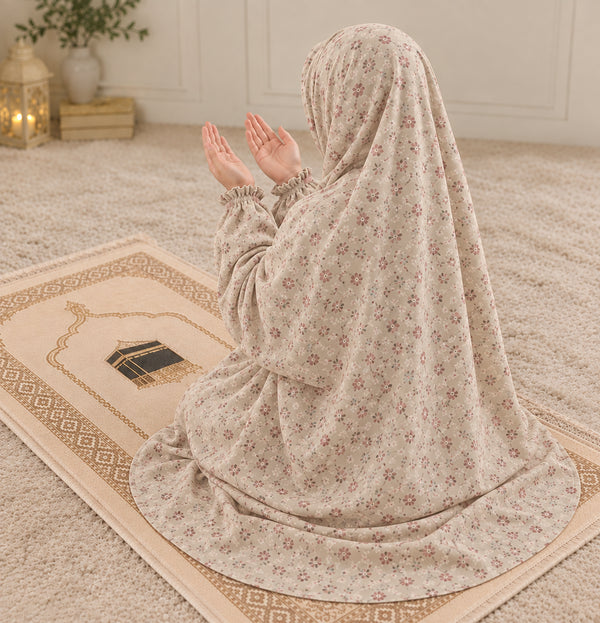 Namaz Chadar - Kids- Samaira- light Brown
