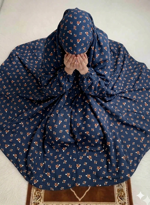 Namaz Chadar- Fiza- NavyBlue
