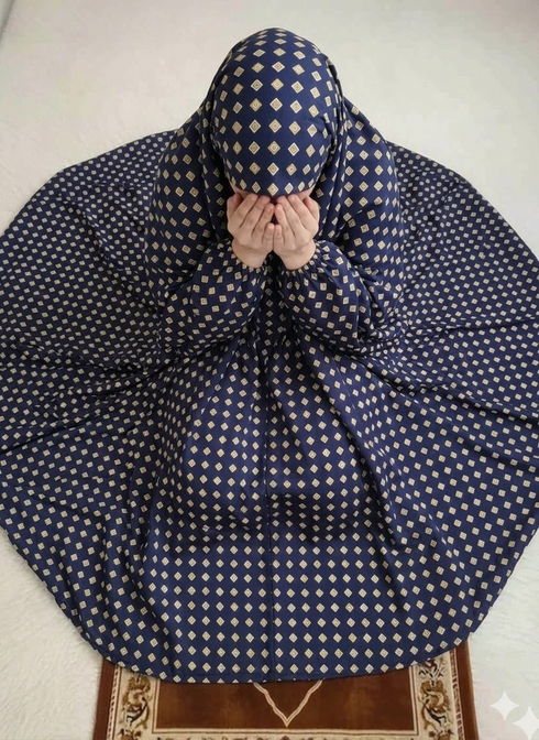 Namaz Chadar- Zoya- NavyBlue