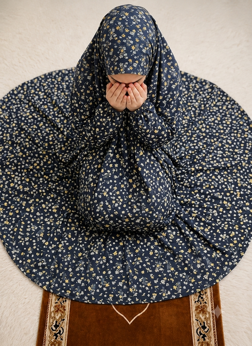 Namaz Chadar - Zoe - Navy Blue