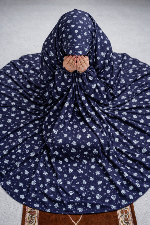 Namaz Chadar- Zavia- NavyBlue
