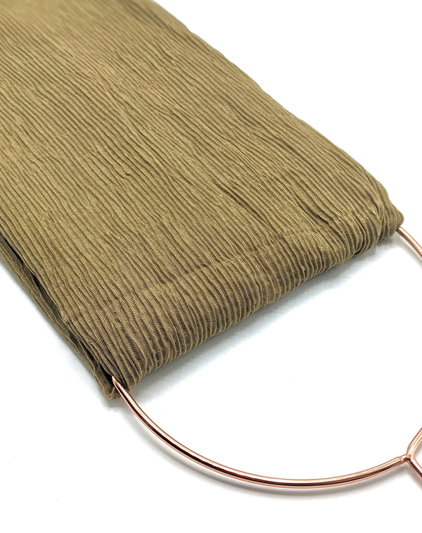 Crinkle Lawn Hijab - Khaki Gold