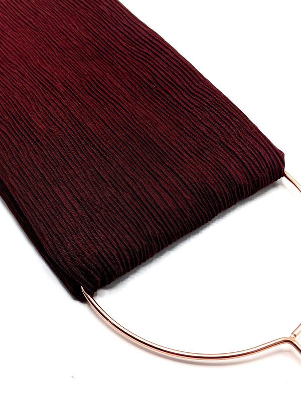 Crinkle Lawn Hijab - Maroon