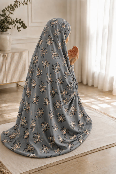 Namaz Chadar -jasmine-Grey