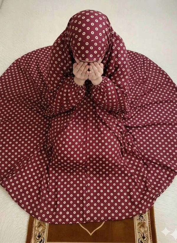 Namaz Chadar - Eiliyah-Maroon