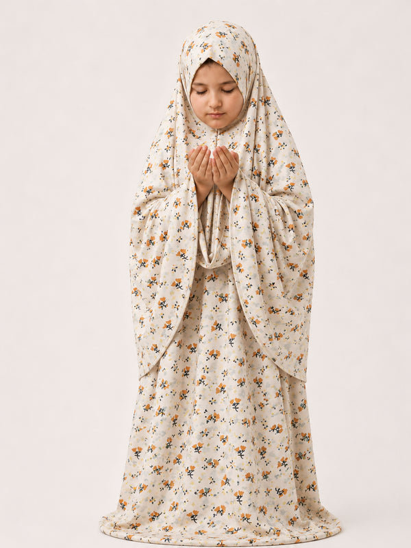 Namaz Chadar- kids - Azurielle - Orange