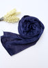 Velvet Silk Hijab - Navy blue
