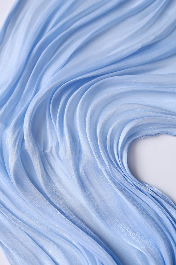 Organza Silk Hijab - Sky Blue