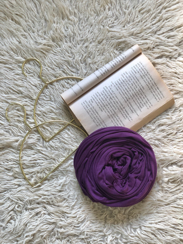 Plain Jersey Hijab - Purple