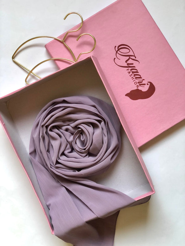 Crinkle Chiffon Hijab - Lavender