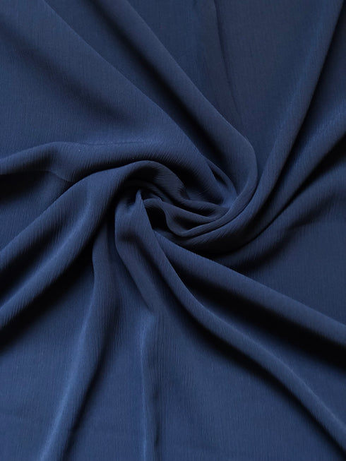 Crinkle Chiffon Hijab - NavyBlue