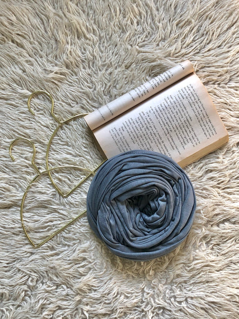 Plain Jersey Hijab - Denim