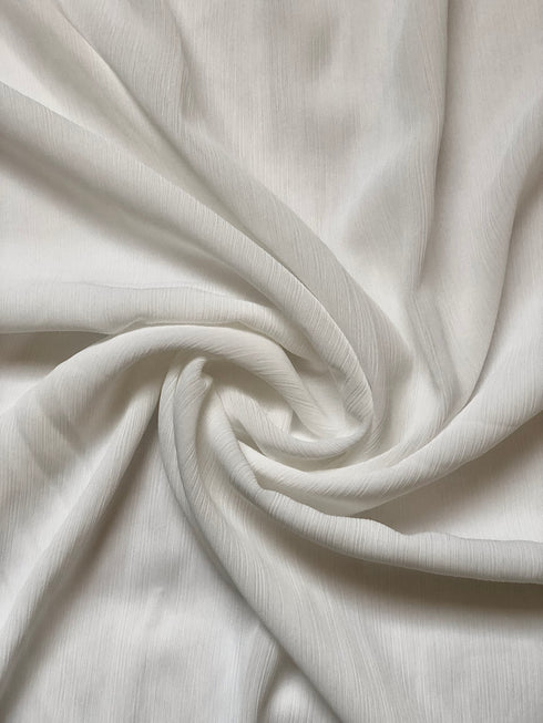 Crinkle Chiffon Hijab - Off-White