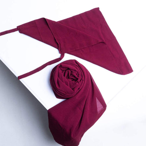 Hijab+Niqab - Maroon