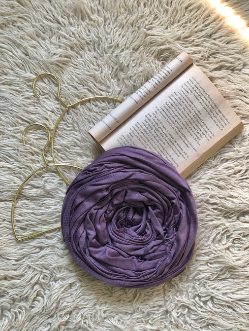 Plain Jersey Hijab - Dusty Purple