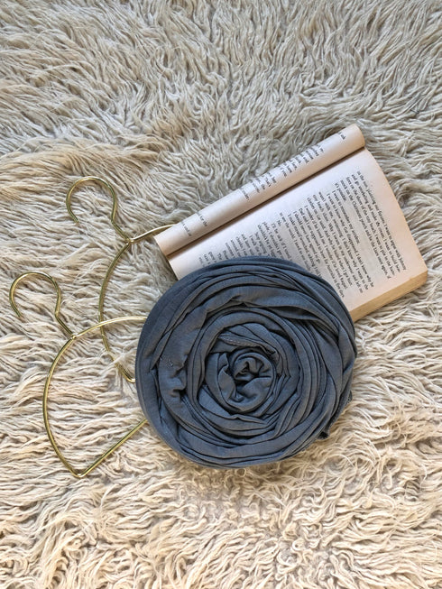 Plain Jersey Hijab - Graphite