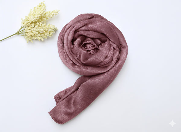Velvet Silk Hijab - Rose Pink