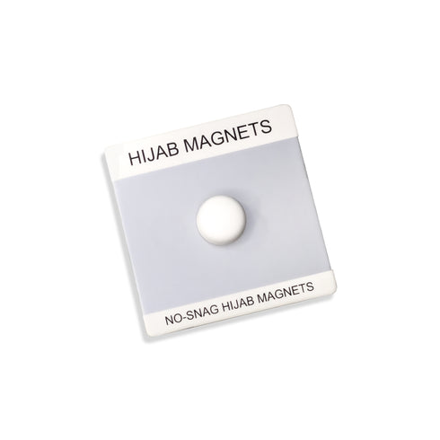 Metallic Hijab Magnet -Matt- White