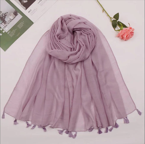 Plain Lawn Tassels - Ash Pink freeshipping - Kyaari Fashion