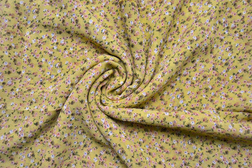 Georgette Floral Print - Dusty Lemon