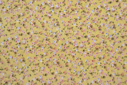 Georgette Floral Print - Dusty Lemon