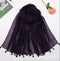 Plain Lawn Tassels - EggPlant freeshipping - Kyaari Fashion