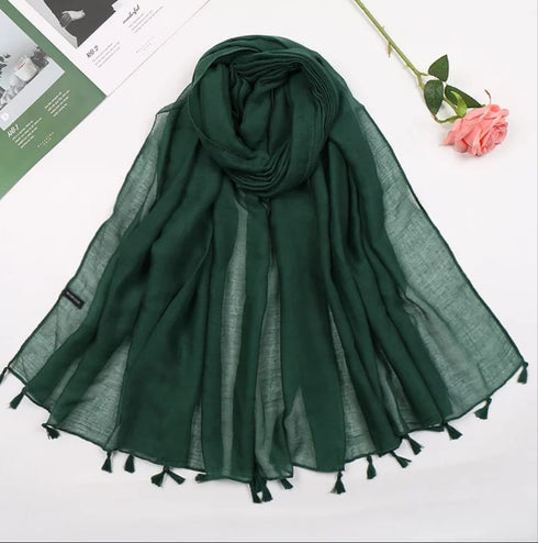 Plain Lawn Tassels - Evergreen freeshipping - Kyaari Fashion