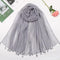 Plain Lawn Tassels - Grey freeshipping - Kyaari Fashion