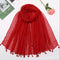 Plain Lawn Tassels - Red freeshipping - Kyaari Fashion