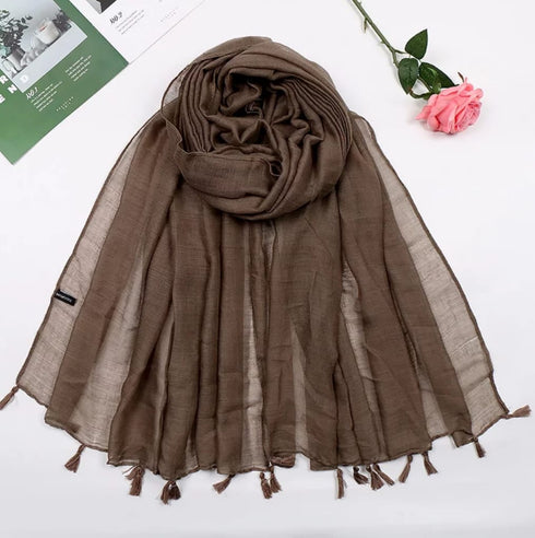 Plain Lawn Tassels - Sand freeshipping - Kyaari Fashion