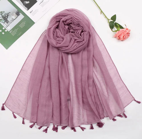 Plain Lawn Tassels - Tea Pink freeshipping - Kyaari Fashion
