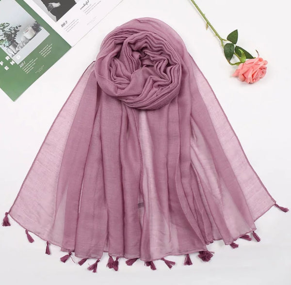 Plain Lawn Tassels - Tea Pink freeshipping - Kyaari Fashion