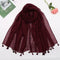 Plain Lawn Tassels - Wine freeshipping - Kyaari Fashion
