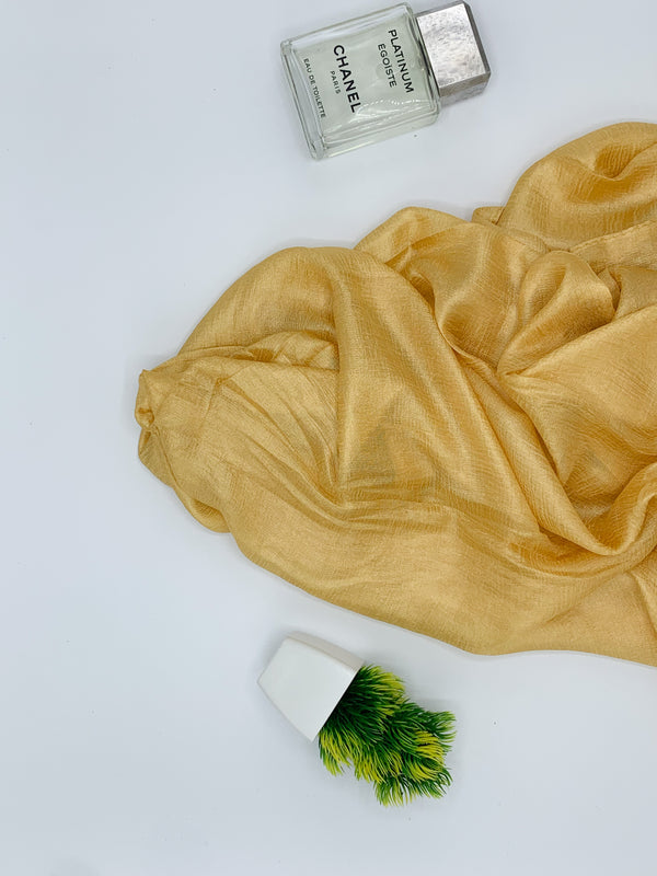 Paper Silk Hijab - Lemonade Gold