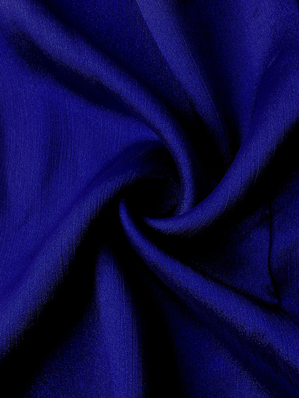 Crinkle Silk Hijab - Royal Blue