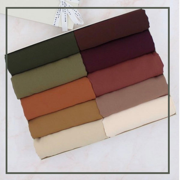 Georgette Chiffon Hijab-Bundle of 10