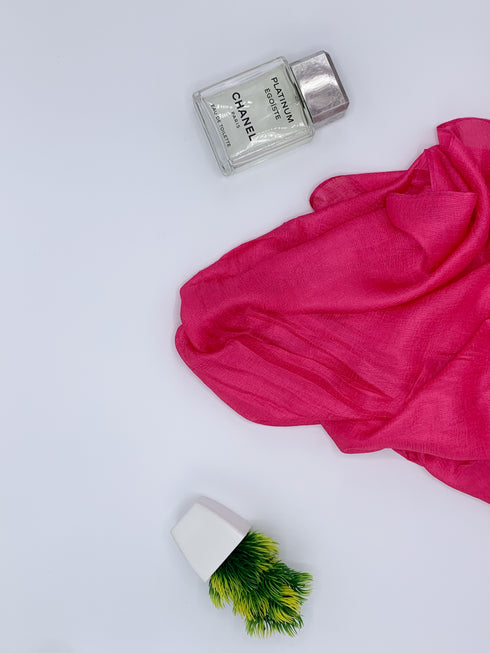Paper Silk Hijab - Fuscia