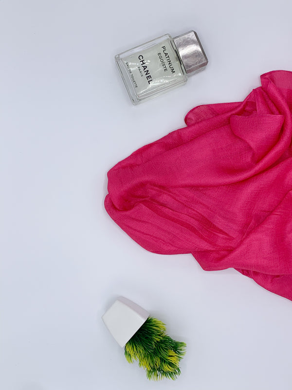 Paper Silk Hijab - Fuscia